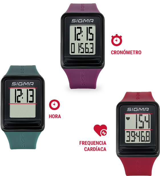 ID GO SIGMA Reloj deportivo con pulsómetro rojo