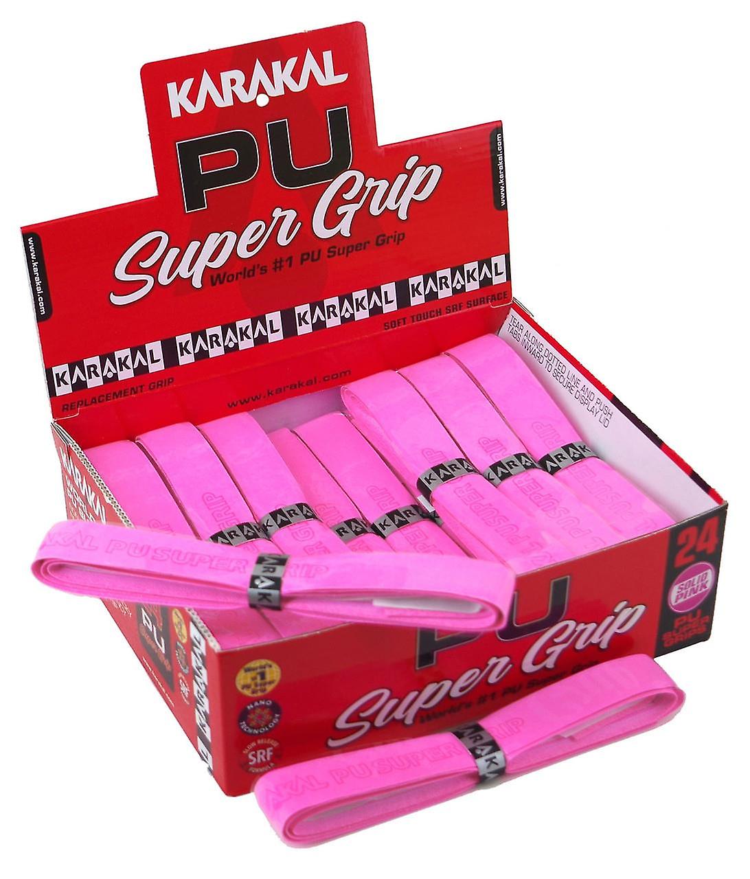 CAJA 24 GRIPS KARAKAL PU COLOR PINK-ROSA tenis pádel squash badminton