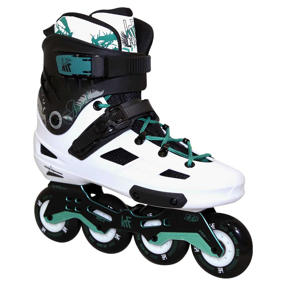 Krf Patines En Línea Freeskate Angel 4x80 blanco verde