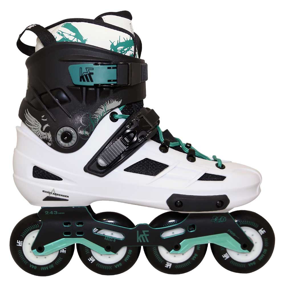 Krf Patines En Línea Freeskate Angel 4x80 blanco verde