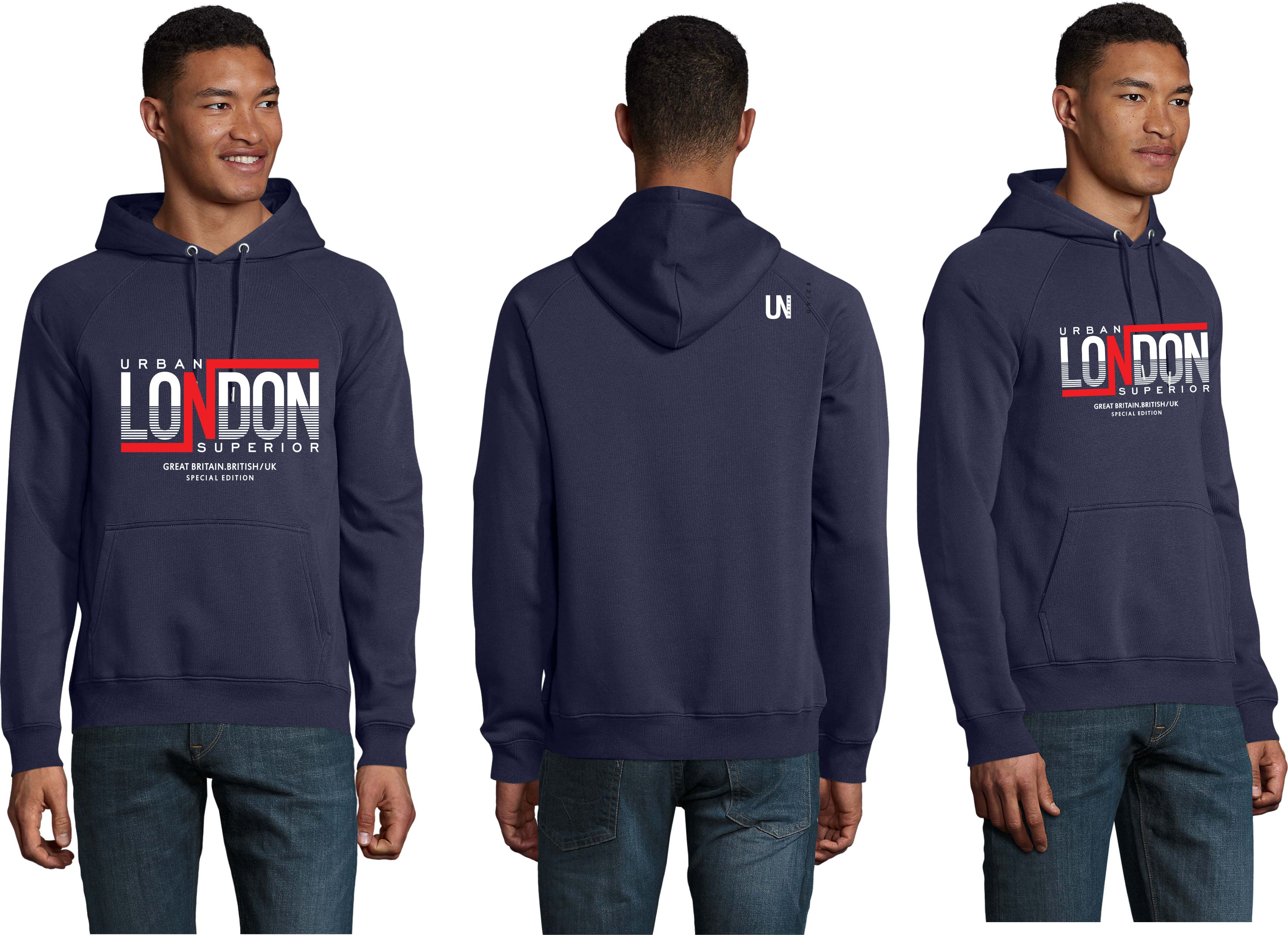 Sudadera con Capucha ECO Hoodie London única Brand