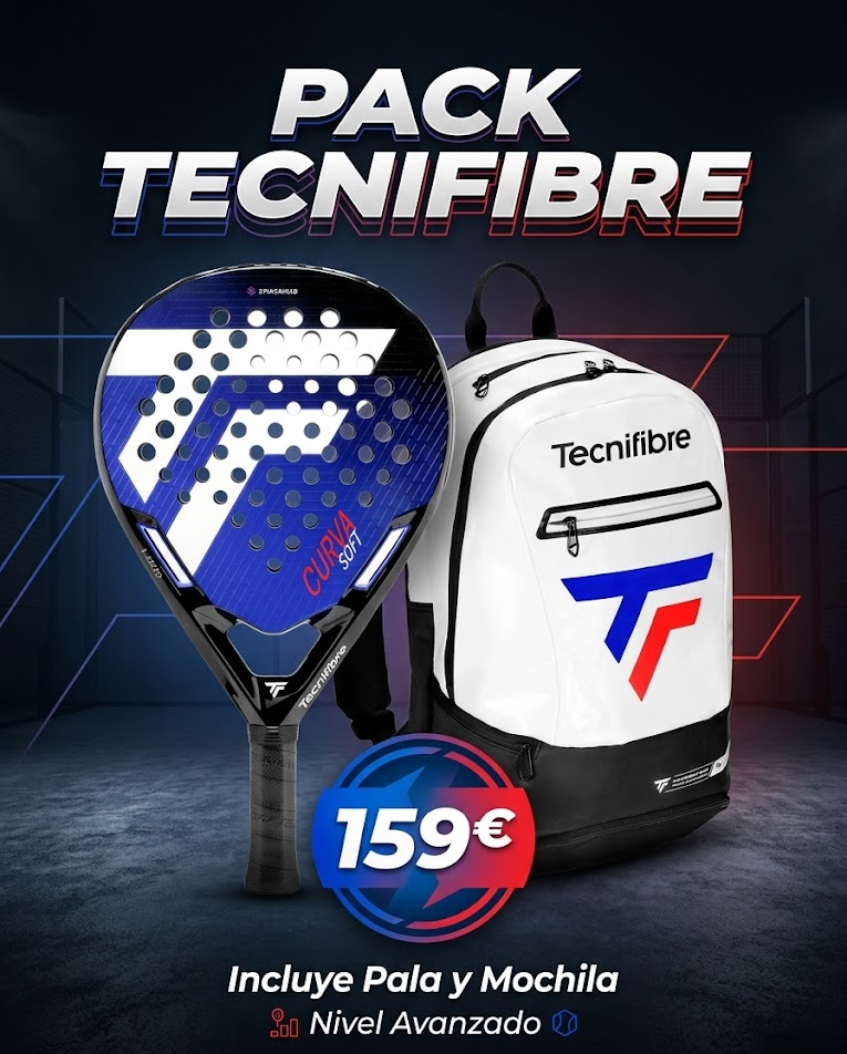 Pack pala pádel Tecnifibre Curva Soft + mochila Tecnifibre endurance