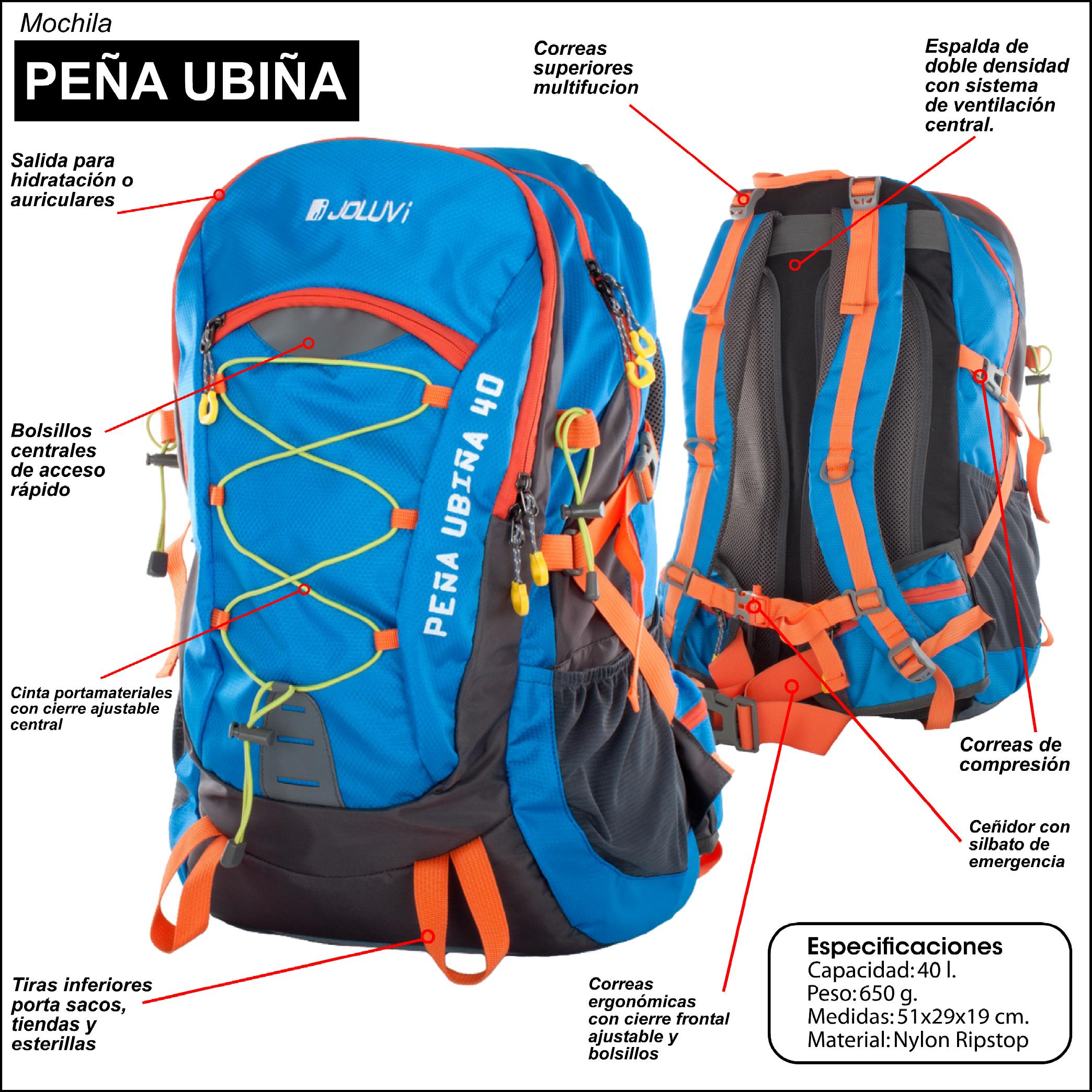 Mochila de senderismo Joluvi Peñaubiña 40 Azul