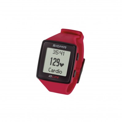 ID LIFE SIGMA Reloj deportivo con pulsómetro rojo