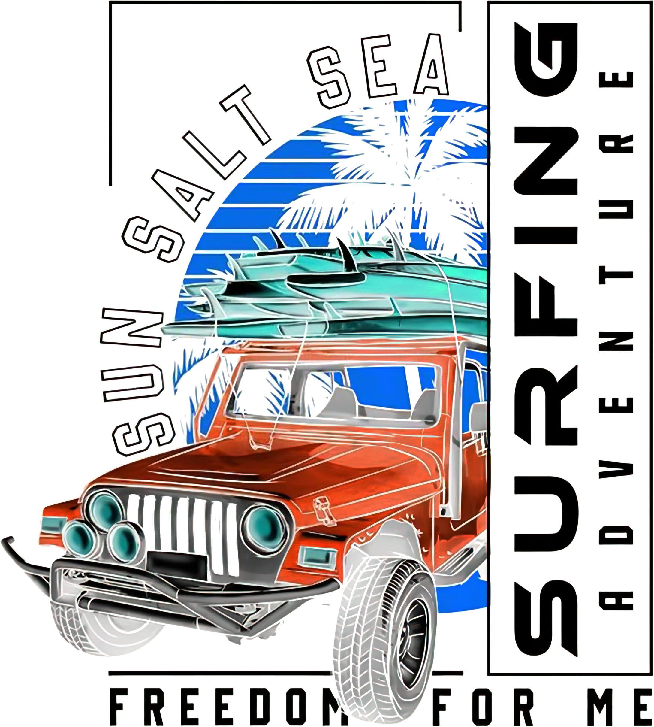 CAMISETA PREMIUM única SURF JEEP